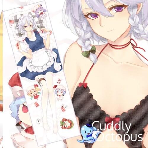 Anime TouHou Project Izayoi Sakuya Dakimakura Hugging Body 2WAY Pillow Case Cover Cosplay Pillowcase Cushion Bedding Cud