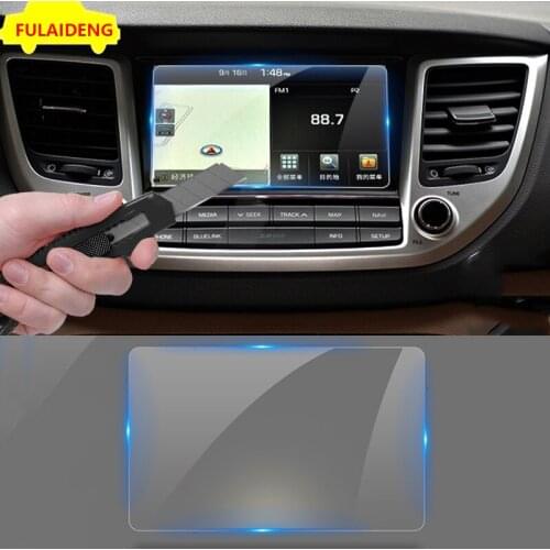 For Hyundai Tucson 2015-2018 8 inch Steel Screen Protective Film Car GPS Navigation Tempered Glass Screen Protector