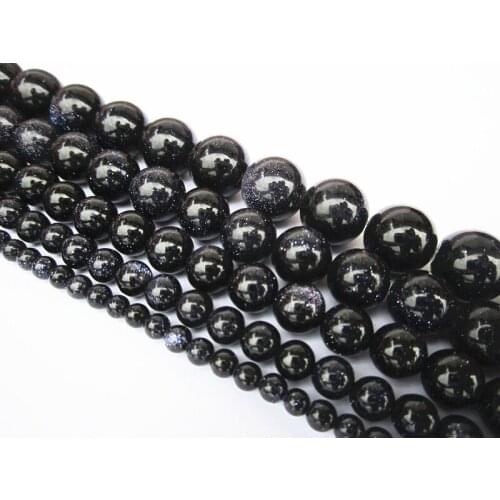 Blue Sandstone Semi-finished Hand Beads DIY Hand Chain Necklace Beads Accessories Material
