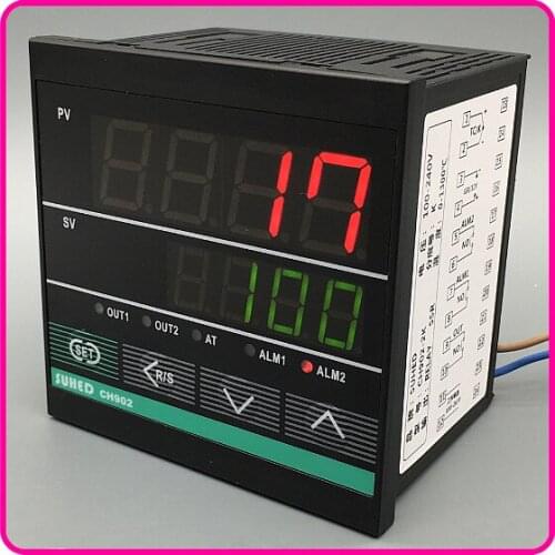 SUHED intelligent upper and lower limit 2 relay / output temperature controller / digital display thermostat CH102