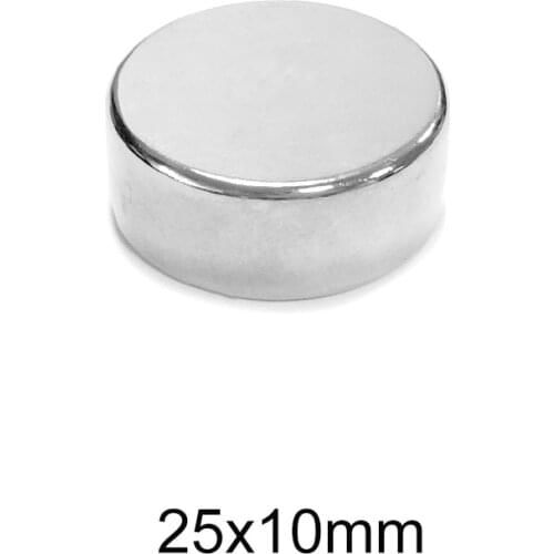 1~10PCS 25x10 mm Strong Cylinder Rare Earth Magnet 25mmX10mm Round Neodymium Magnets 25x10mm N35 Thick Disc Strong Magnet 25*10
