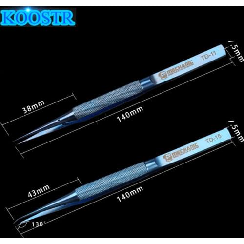 MECHANIC tweezers TD-11 TD-15 titanium alloy tweezers mobile phone flying line fingerprint flying line tin planting tweezers