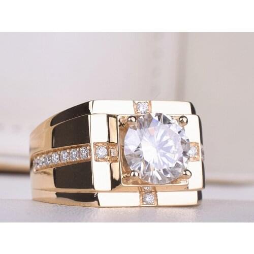 Zircon Engagement Ring Male Square Geometry AAA Zircon Austria Crystal Romantic Wedding Rings For Men Party Gift