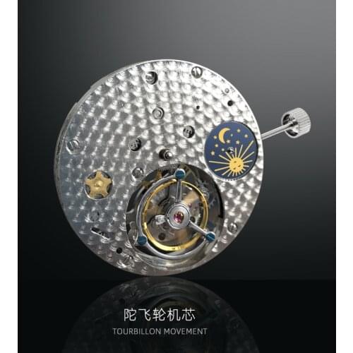 SEAKOSS Multifunctional Moon Phase 30 Jewels Tourbillon Mechanical Hand Wind Movement Suit for Men Tourbillon Watch Installation