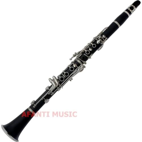 Afanti Music Falling Tune B / Hard Rubber / Nickel button Clarinet (CLA-106)