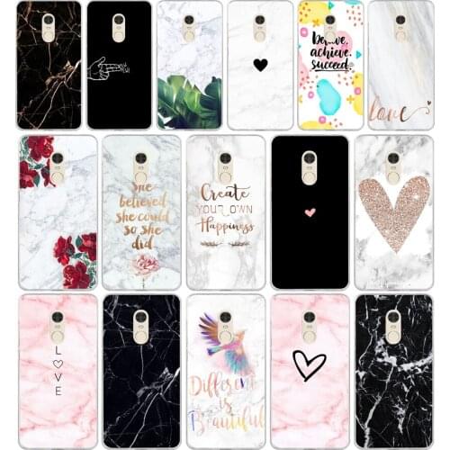 042FG Black White Marble Love Heart Soft Silicone Tpu Cover phone Case for xiaomi redmi 7 7a note 4A 4X 6 Pro 6A 7