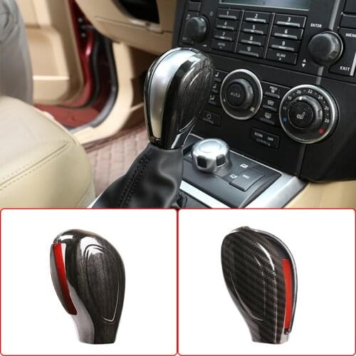 For Land Rover Freelander 2 2007-2015 Carbon Fiber Color ABS Gear Shift Knob Head Cover Trim Sticker Car Interior Accessories