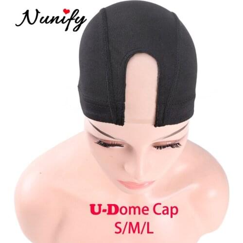Nunify U Part Lace Wig Cap Black Mesh Cap Small Medium Large Three Size Wig Caps For Making Wigs Professional Wig Making Tools