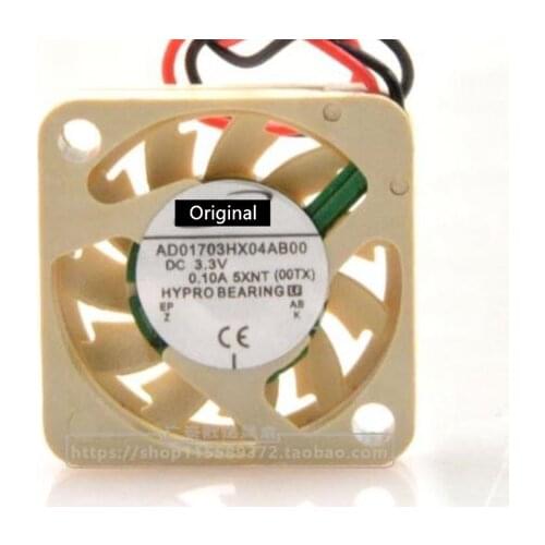 Original 100% working FORADDA AD01703HX04AB00 1704 17x17x4mm 3.3V 0.10A Micro device fan UAV fan