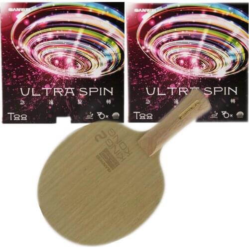 Sanwei KING KONG 2 KINGKONG 2 5+2 Carbon, Cypress Handle OFF+T88 ULTRA SPIN Table Tennis Blade Racket Ping Pong Bat Paddle