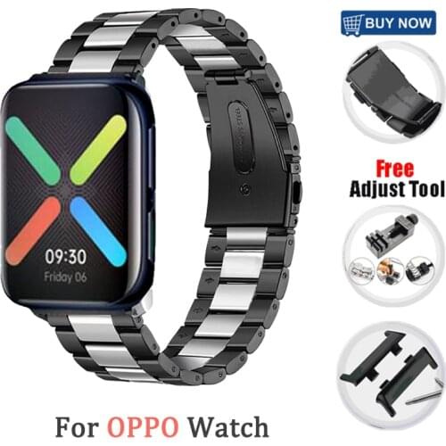 41mm 46mm Metal belt Strap For OPPO Watch Stainless Steel Watch Band For OPPO watch bracelet 41mm accessories 46mm wristband