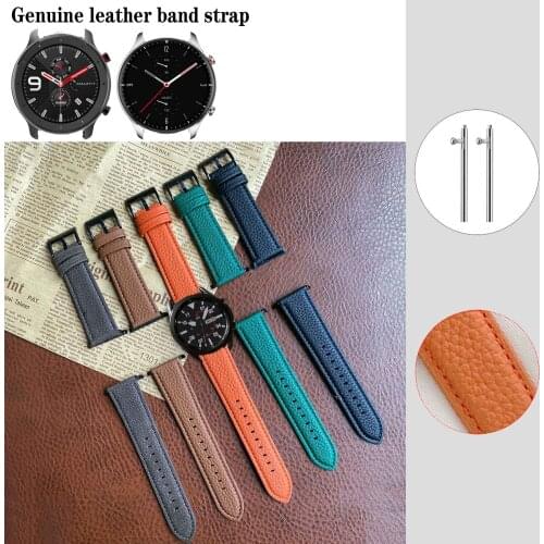 Fashion Genuine Leather Band Strap For Huami Amazfit GTR 42mm 47mm GTR 2 Replacement Wrist strap 20mm 22mm