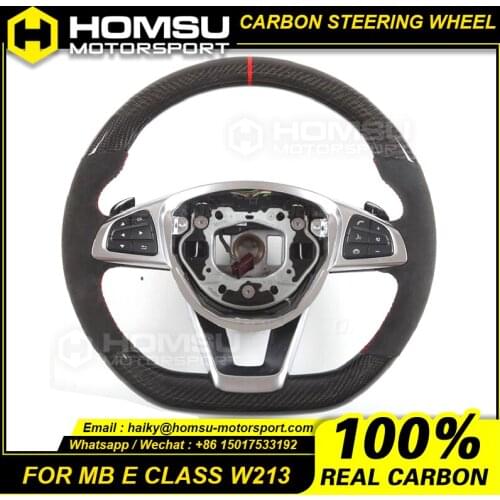 Real Carbon Fiber Steering Wheel Compatible with mecedes benz E Class W213 2015-2018