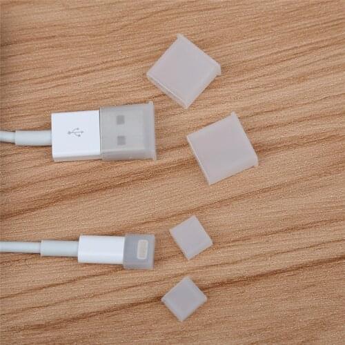 Siancs 10 Pieces Mobile Phone Cable Charge Port Dust Plug Case Cable Protector Micro usb cable Prevent rust for iphone Android
