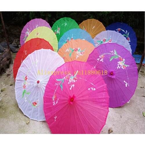 20pcs/lot Wedding Umbrella Flower silk cloth vintage umbrella dance umbrella bamboo