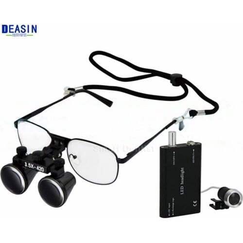 2016 3.5X magnification replaceable shortsighted glasses metal frame dental surgical loupes dentist operation magnifier