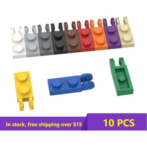 10PCS MOC Bricks 44302 1x2 Board Single Sideband Card Teeth Joint for Building Blocks Parts DIY Educational High-Tech Parts Toys