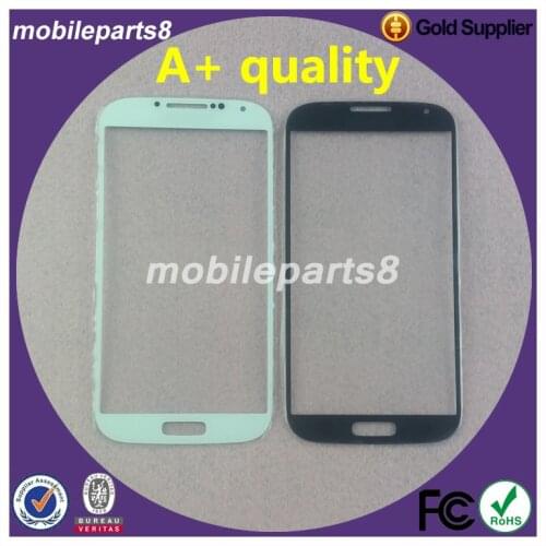 10pcs/lot A+ quality S4 i9500 Digitizer Glass for samsung galaxy s4 i9500 Front Screen Outer Glass Replacement Black&White&Blue