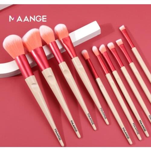 10PCS Makeup Brushes Set Soft Hair Skin-friendly Eye Shadow Brush Powder Brush Foundation Brush Blush Brush Beginner Beauty Tool