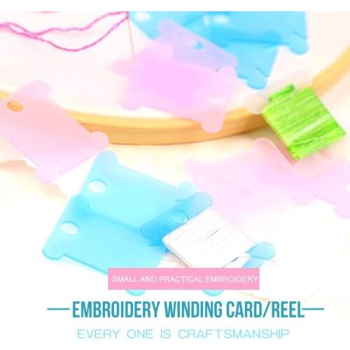 10PCs Embroider thread Storage Holder Plastic Sewing Thread Winding Plate Board Card Embroidery Craft Thread Bobbin Organizer