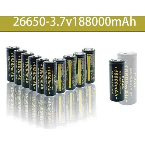 2021100% New 3.7V 26650 Battery 18800mAh Li-ion Rechargeable Battery For LED Flashlight Torch Li-ion Battery accumulator battery