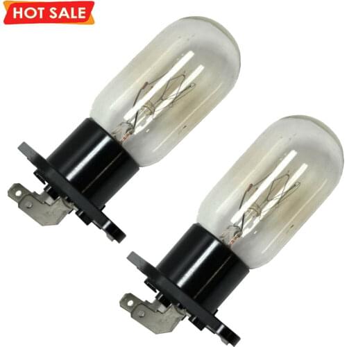 2x 240V / 25W Microwave Oven Light Bulb Lamp With Base Vertical Right T170 Base