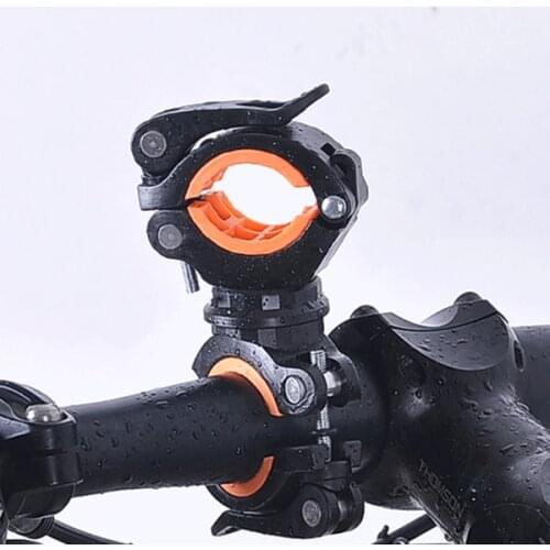 360 Degree Rotating Cycling Bike Light Double Holder LED Front Flashlight Lamp Pump Handlebar Mount Holder Bicycle Accessorie Bl