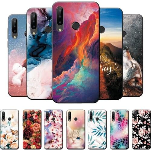 6.3" For Doogee N20 Case Doogee N20 Bumper Soft TPU Silicone Cover For Doogee N20 Case Marble Cartoon Cute Cat Back Cover Coque