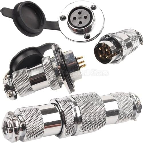 1Set DF25 GX25 Aviation Connectors Circular Flange Female Plug & Male Socket M25 2/3/4/5/6/7/8/12 Pin Wire Connector With cover
