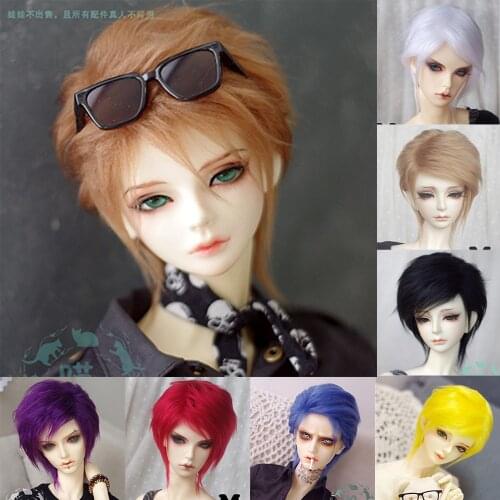 Bjd doll wig 1/12 1/8 1/6 1/4 1/3 fur wig black