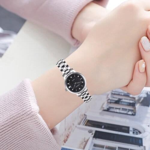 Top Relojes Para Mujer Stainless Steel Complete Calendar Water Resistant Swim Watch Women Relogio Feminino Hour 1297