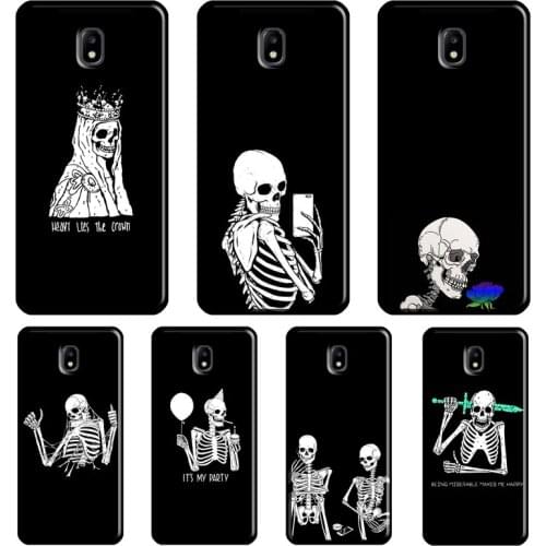 Funny Skeleton Skull Art Case For Samsung Galaxy J5 J1 J3 J7 A3 A5 2016 2017 J4 J6 J8 A8 A6 Plus A7 A9 2018 Cover