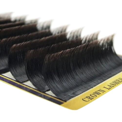 CrownLASH 0.05 2 Colors Black Brown Easy Fan Volume Lash Self Fanning Double Layers Free Shipping
