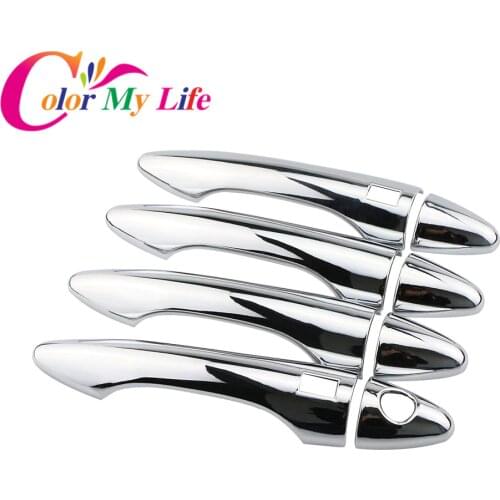 Color My Life ABS Chrome Car Door Handle Cover Trim Sticker for Hyundai IX 35 Ix35 2010 2011 2012 2013 2014 2015 Car Accessories