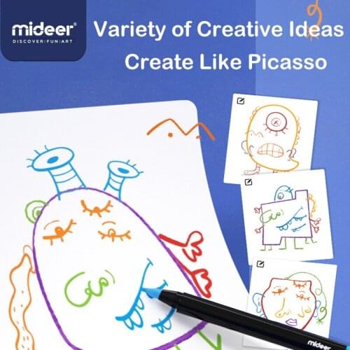 Mideer Children Graffiti Drawing Board 3Y+ Erased Creative Draw Baby Puzzle Watercolor Creative Painting Board Game
