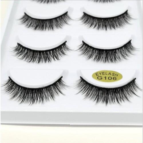 G106 lashes 5 pairs thick false eyelashes natural 3d mink lashes extension fake eyelash make up strip mink eyelashes