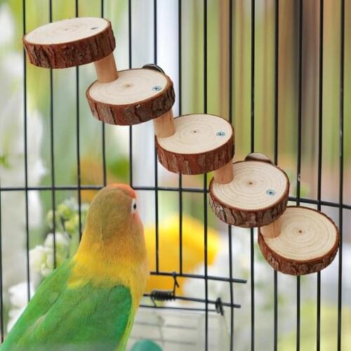 Hamster Toy Parrot Springboard Climbing Ladder Hamster Wooden Pier Ladder Pet Toy Bird Standing Stairs