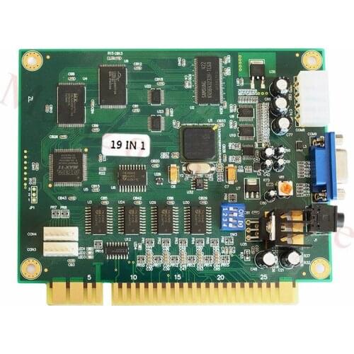 Arcade Jamma Game Board 19 in 1 Game Board Arcade Multi-games PCB Board VGA CGA For Horizontal screen