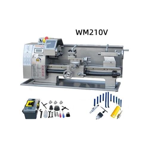 WM210V Small Metal Lathe Household Machinery Machine Tool Desktop Lathe Instrument Teaching Lathe Machining Center
