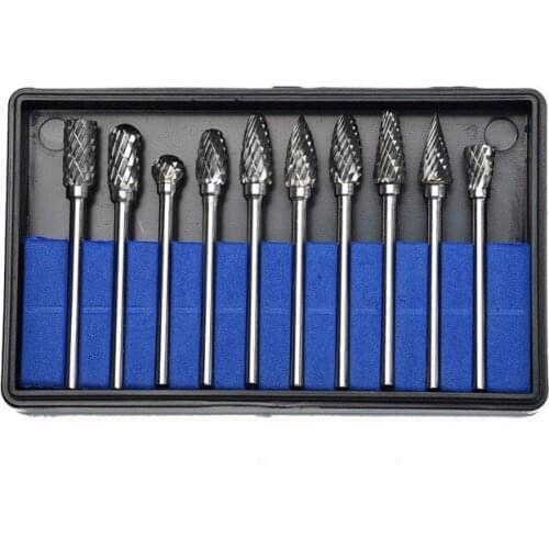 10 Piece Set Hard Tungsten Steel Grinding Head Alloy Rotate file Electric Drill Grinding Head Grinders Tungsten Steel Head