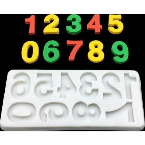 Wholesale 10 pcs Number Silicone Mold Sugarcraft Chocolate Cupcake Baking Mold Fondant Cake Decorating Tools