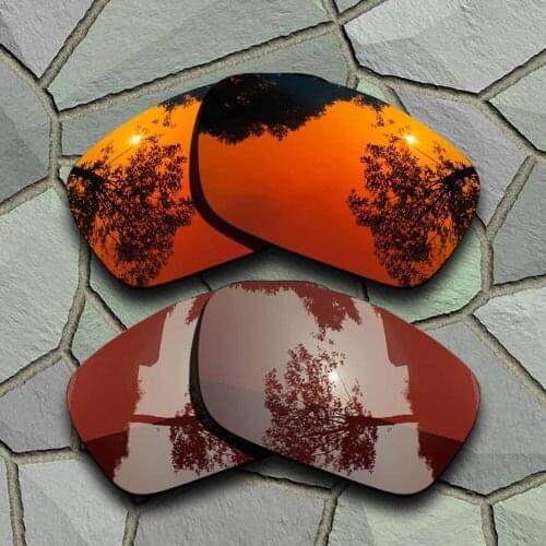 Red Orange&Bronze Brown Sunglasses Polarized Replacement Lenses for Oakley Fuel Cell