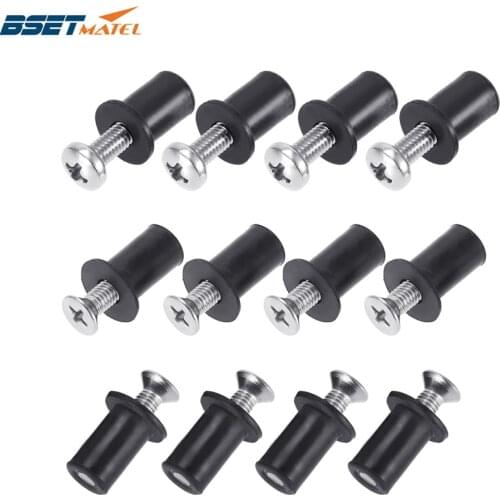 M5 Rubber Well Nuts With Screw Blind Fastener Motorcycle Windscreen Windshield Rivet Kayak Canoe Boat Marine Dinghy Accessories