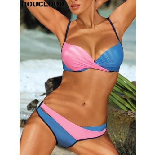 Push Up Sexy Bikini 2021 New Swimsuit Women Gradient Bikinis Set Two Piece Swimwear Summer Beachwear Bathing Suit Brazilian