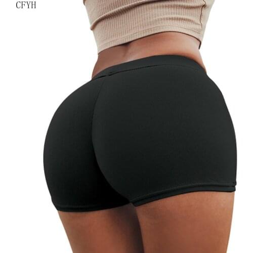 Candy Colors Women Push Up Shorts Workout New Elastic Dry Quick Casual Sporting Fitness Slim Shorts