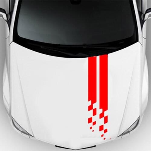 Car Stickers and Decals Car Styling Auto Motorcycle Sticker Hood Engine Cover DIY Stripe Decoration Reflective