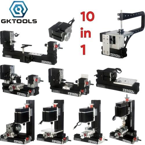 TZ10000MG 10 in 1 DIY BigPower Mini Metal lathe KIT, 60W 12000r/min Motor, Standardized children education,BEST Gift