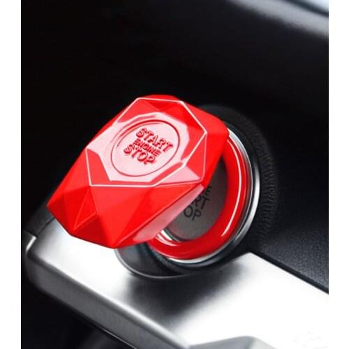 Universal Engine Start Stop Switch Button Push Protection Cover Decorative Trim Sticker Car Interior Accessories