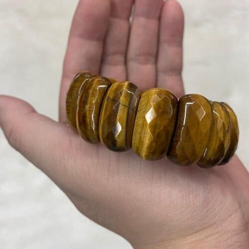AAA grade yellow tiger eye bracelet natural gemstone jewelry bangle for woman for man for gift wholesale