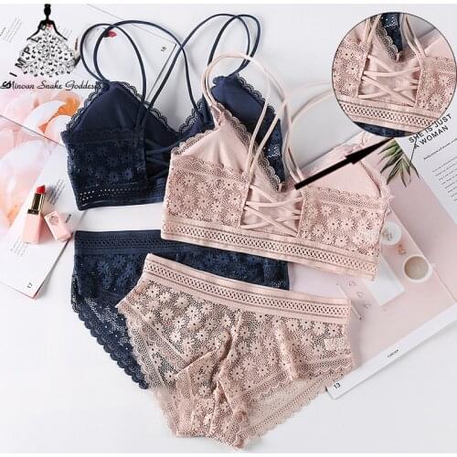 Women Lace Bra Sets Beauty Back Sexy Womens Underwear Set Push up Bra and Panty Sets Female Intimates Lingerie Set